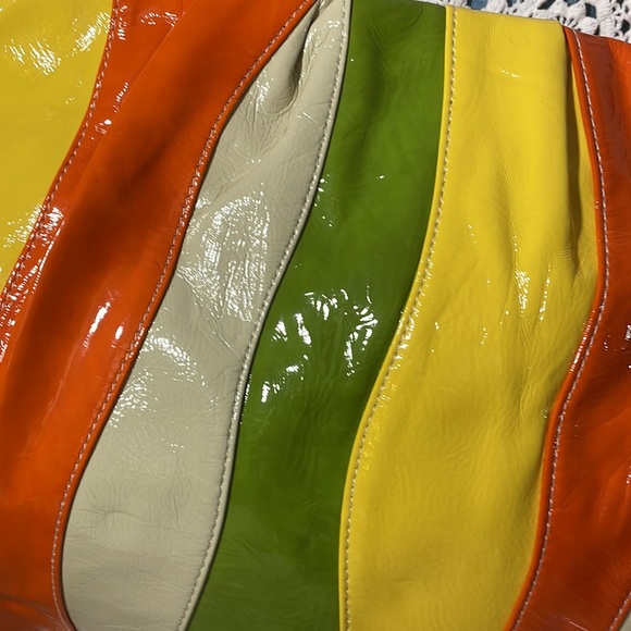 Retro super soft vegan patent leather hobo crossbody purse - Picture 2 of 9